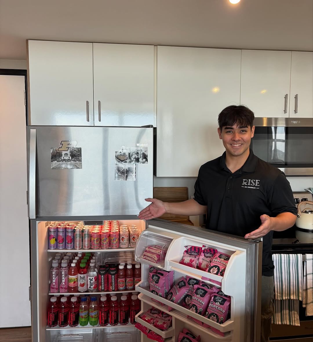 \ud83e\ude77Happy October! \ud83e\ude77\n\nCome tour Rise and check out our pink themed WOW fridge. \n\nThis month, we stand in solidarity with the fighters, honor the survivors, remember those we've lost \ud83e\udebd, and support the ongoing fight for a cure \ud83d\udc95