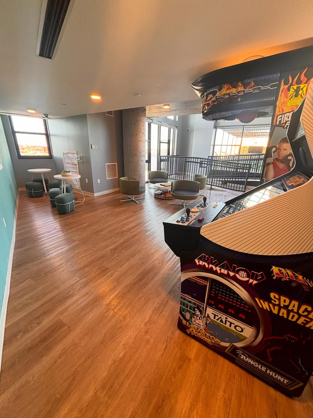 Game nights just hit different on the 14th floor \ud83c\udfae\u2601\ufe0f\n\nHosting a game night or a need a break? 14th floor game lounge gives you a space to ease your mind \ud83d\udc86\ud83c\udffb, relieve stress \ud83e\udd4a, or see unbelievable views of campus \ud83c\udf07